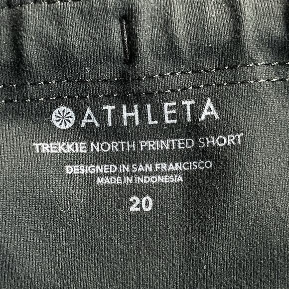 Athleta Trekkie North Printed Women Short Plus Size 20 Green Floral Nylon Active - Picture 4 of 10